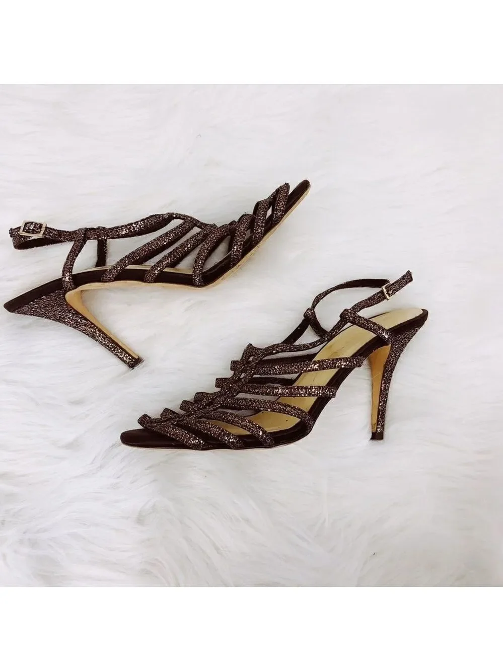Kate Spade Caryl Glitter Cage Slingback Sandals
